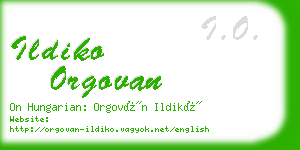 ildiko orgovan business card